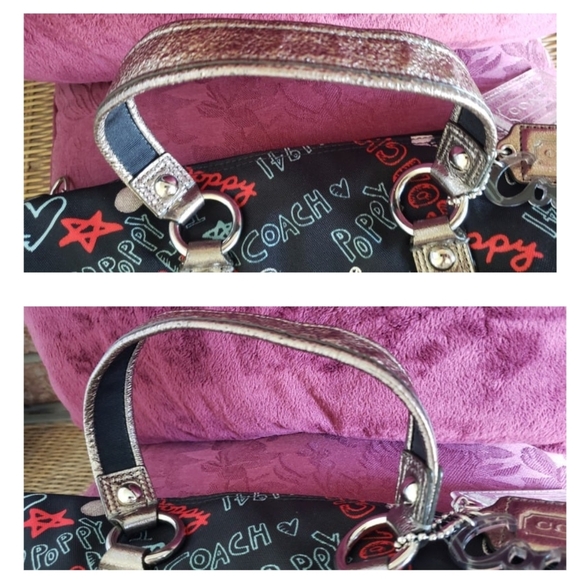 ■RESERVED■for @damother1985 EUC/Coach Poppy Lurex Luxey Glam Satchel, Metallic - Picture 7 of 16